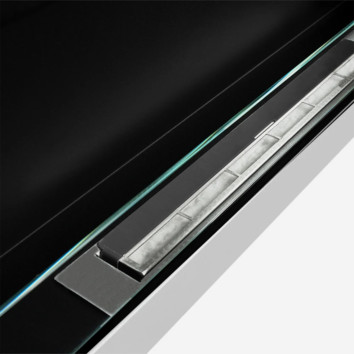 Wall-mounted and recessed bioethanol fireplace in steel Livorno — 7