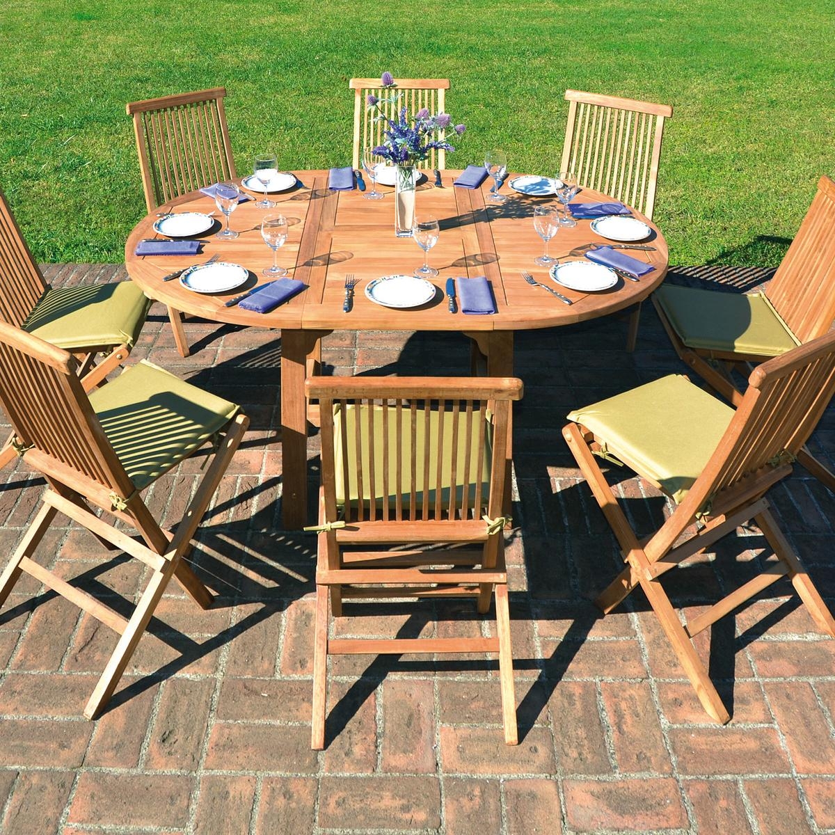 Capraia Kedels RT 507 Round Extendable Teak Garden Dining Table 8 Seater — 2