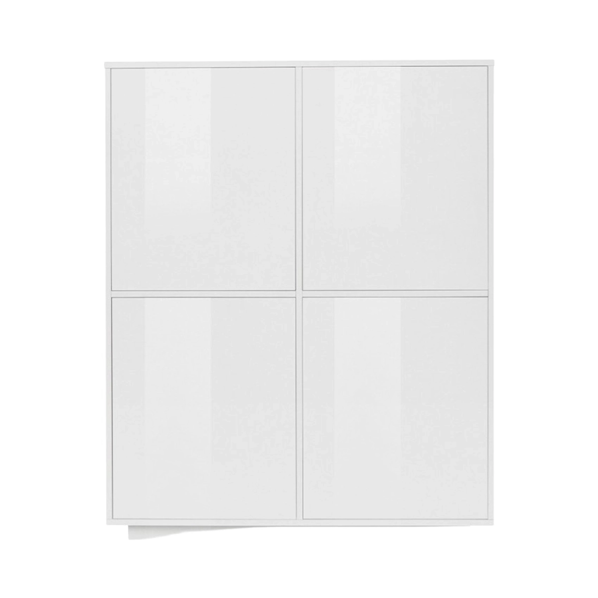 Modern Sideboard Cabinet Judy Glossy White Living Room Kitchen 100x41cm — 4