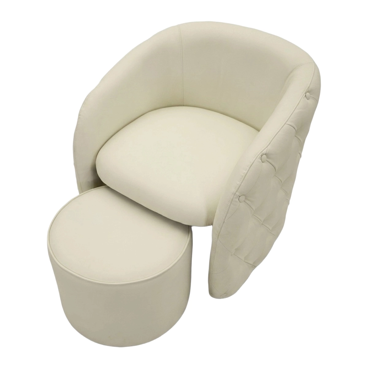 Zagabria Faux Leather Armchair with Ottoman Mauro Ferretti — 5