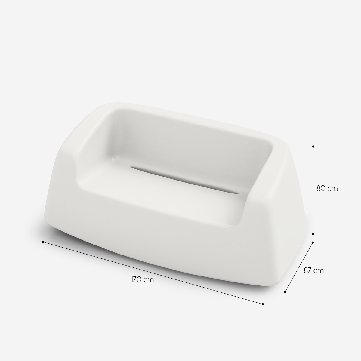 2 Seater Outdoor Polyethylene Sofa Made in Italy Sugar — 3