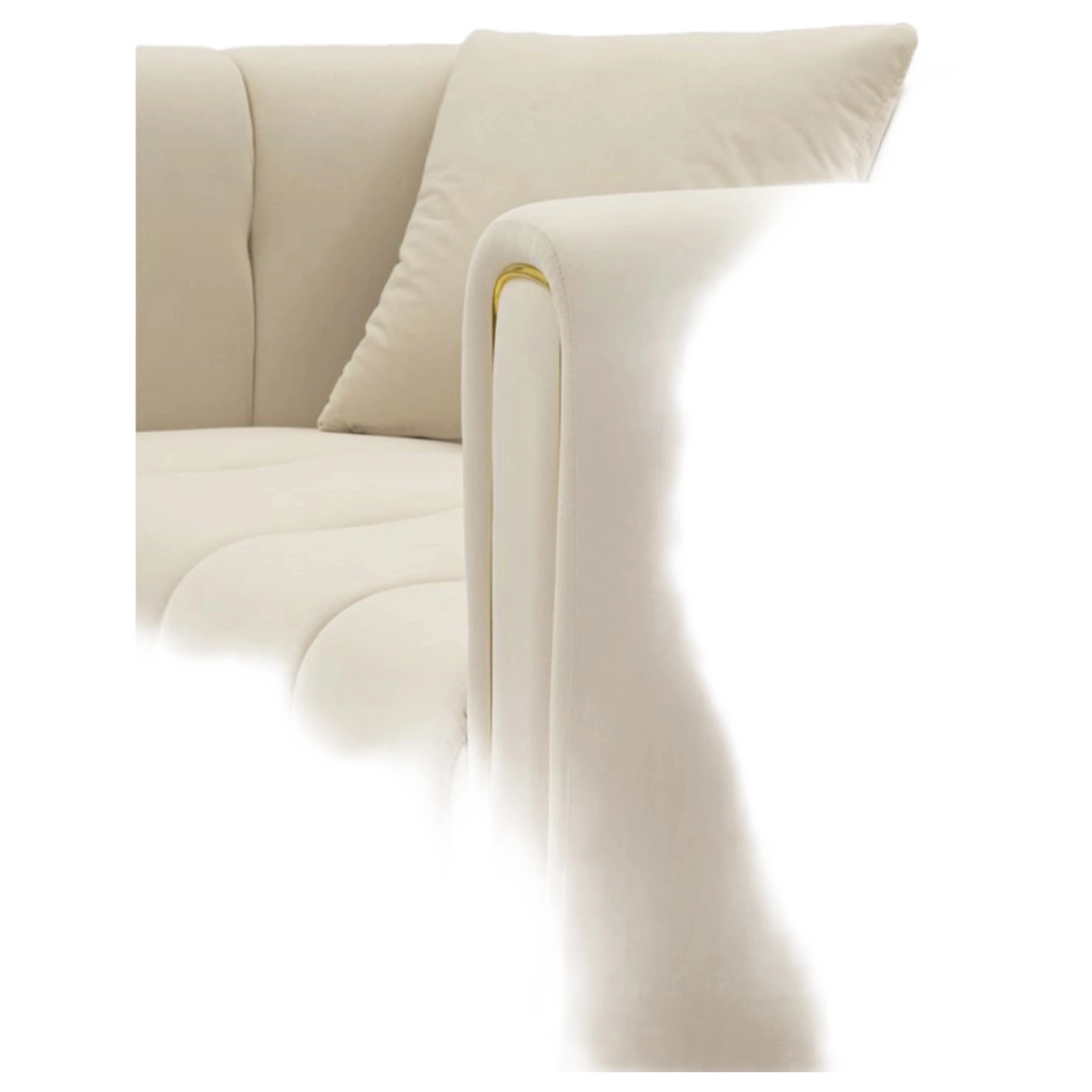 Alma 2 Seater Velvet Effect Sofa with Cushions — 3
