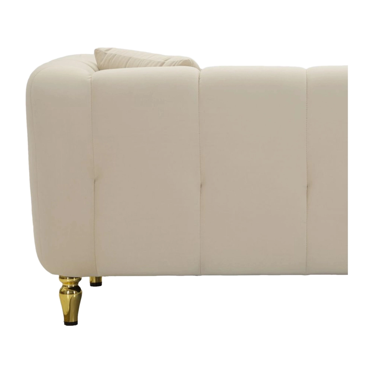 Alma 2 Seater Velvet Effect Sofa with Cushions — 4