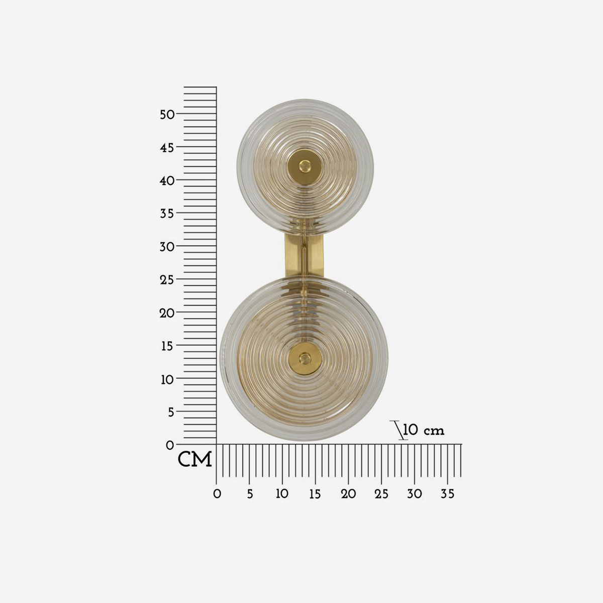 Venice 2-Light Iron and Glass Wall Sconce — 3