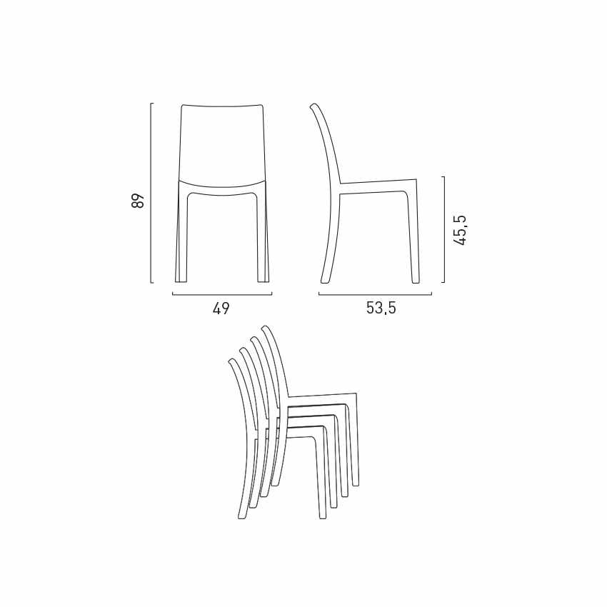 Bistrot Grand Soleil Stackable Polyrattan Garden & Bar Chair — 4