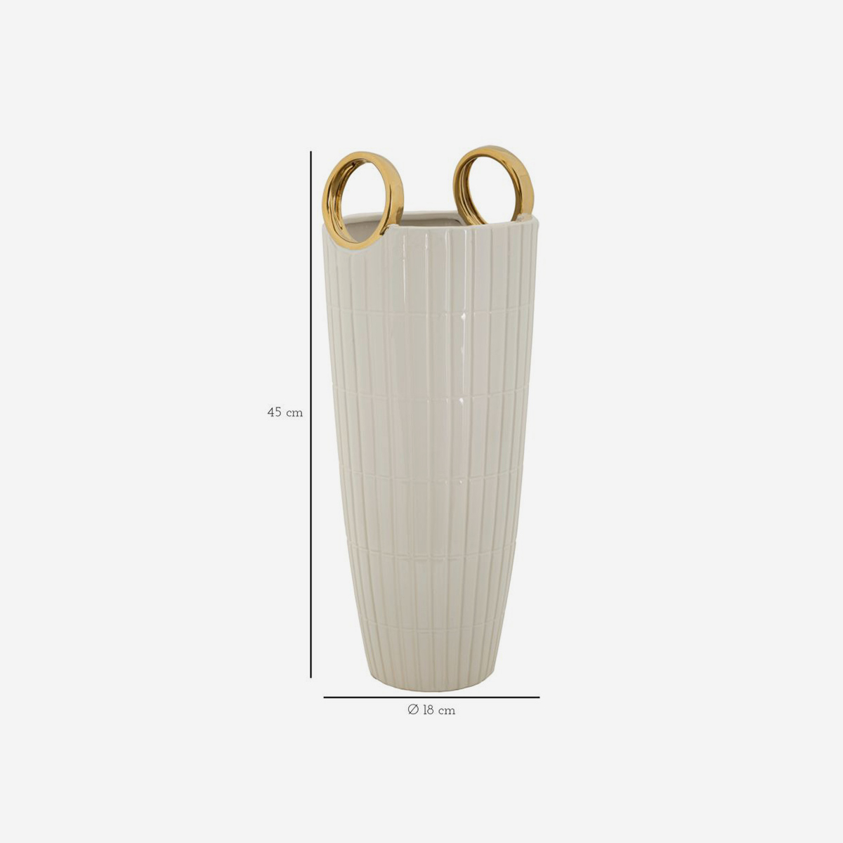 Ceramica Decorative Vase with Textured Reliefs Shopping 45 — 3