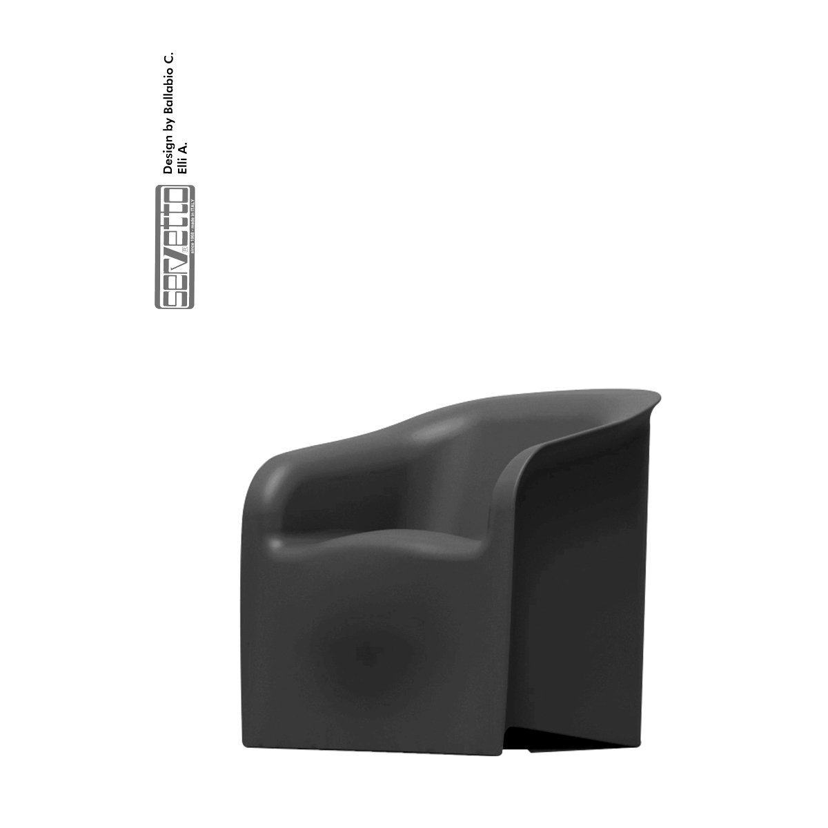 Lady Polyethylene Outdoor Armchair for Garden and Patio Arkema Design — 3