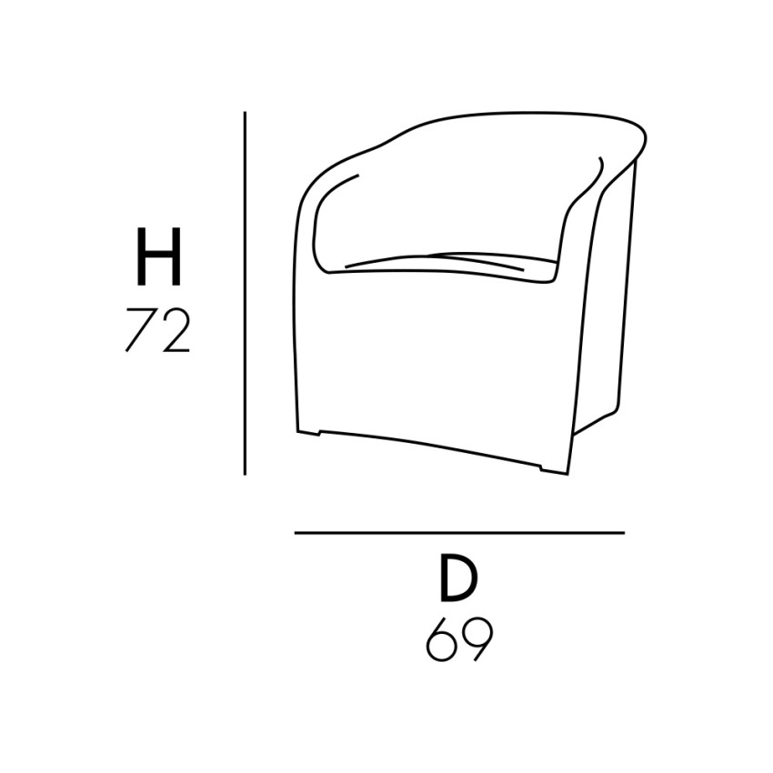 Lady Polyethylene Outdoor Armchair for Garden and Patio Arkema Design — 5