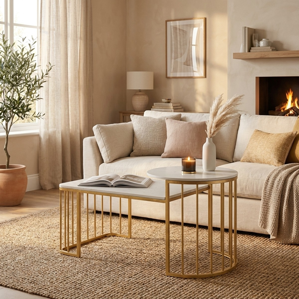 Ankara coffee table in Ferro with marble effect — 2