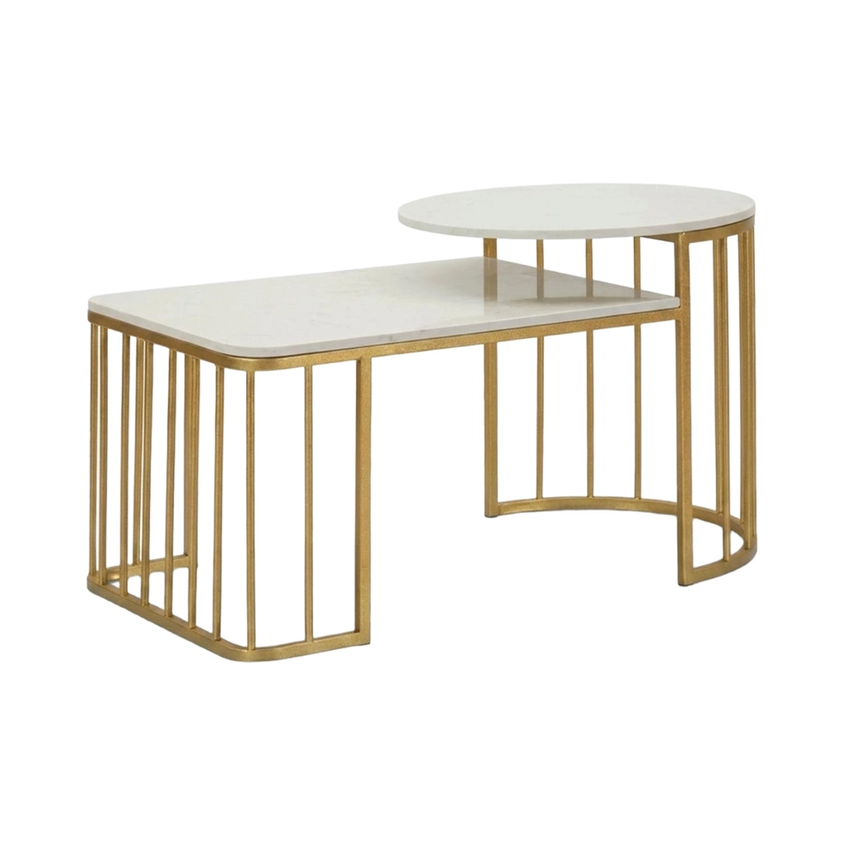 Ankara coffee table in Ferro with marble effect — 1