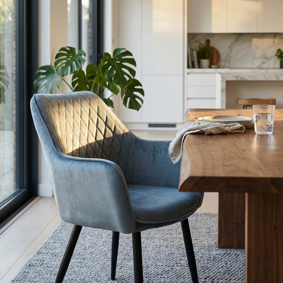 Candy Modern Velvet Armchair with Armrests — 3