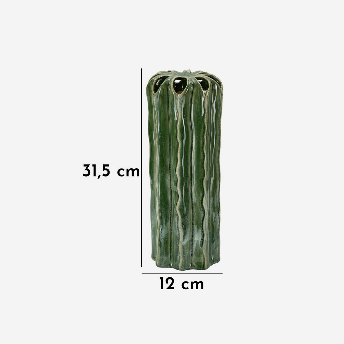 Cactus Tall 31 modern ceramic decorative table vase — 3