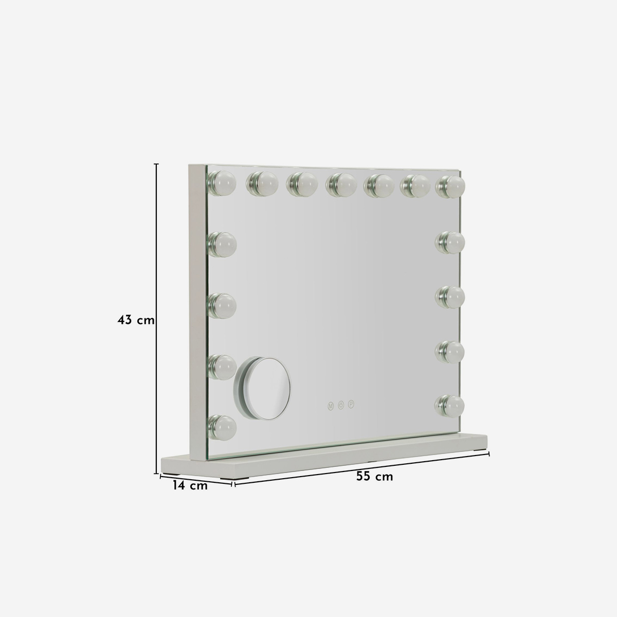 Hollywood Tabletop Vanity Mirror with LED Lights — 3