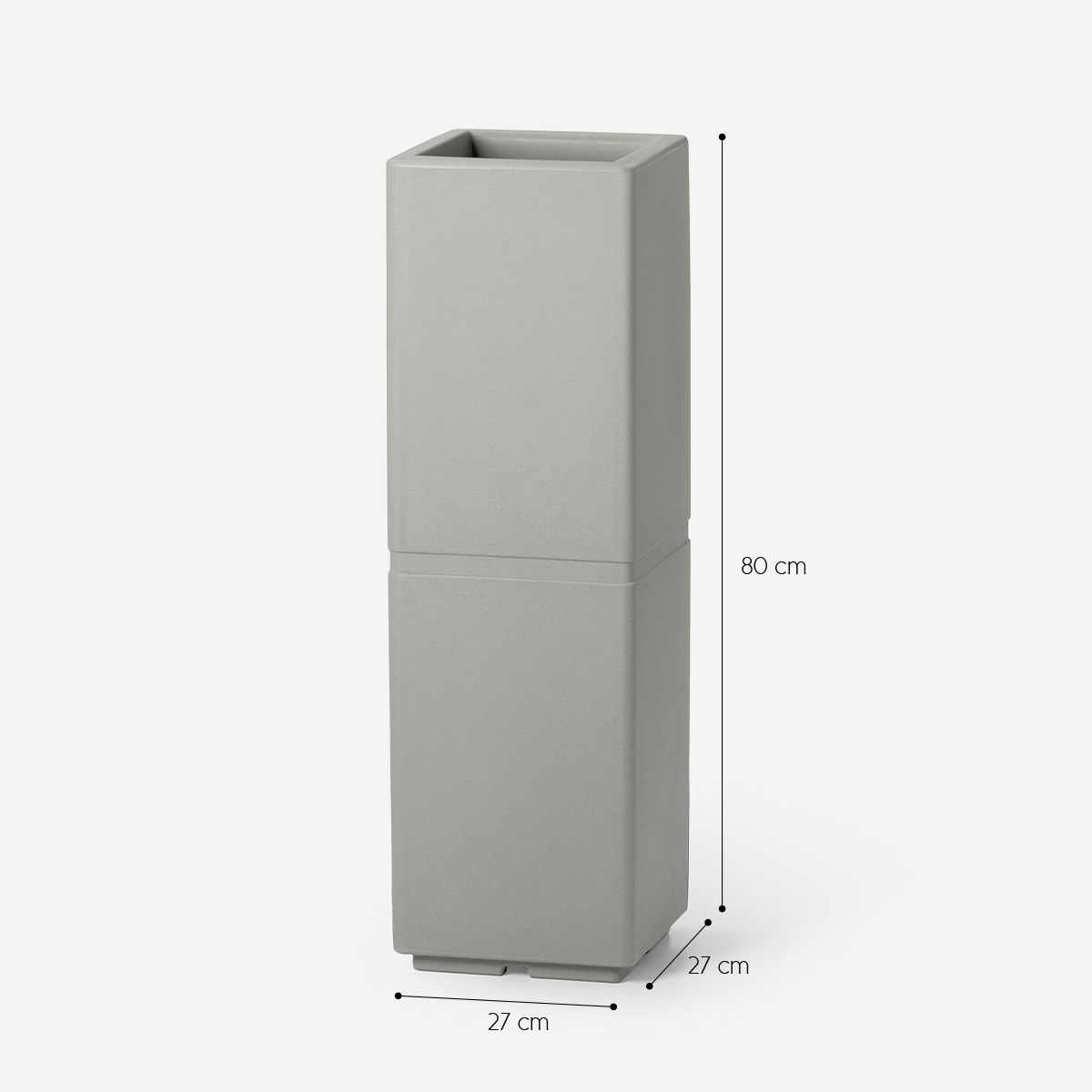 Dune Tall Square Outdoor Polyethylene Planter LYXO — 3