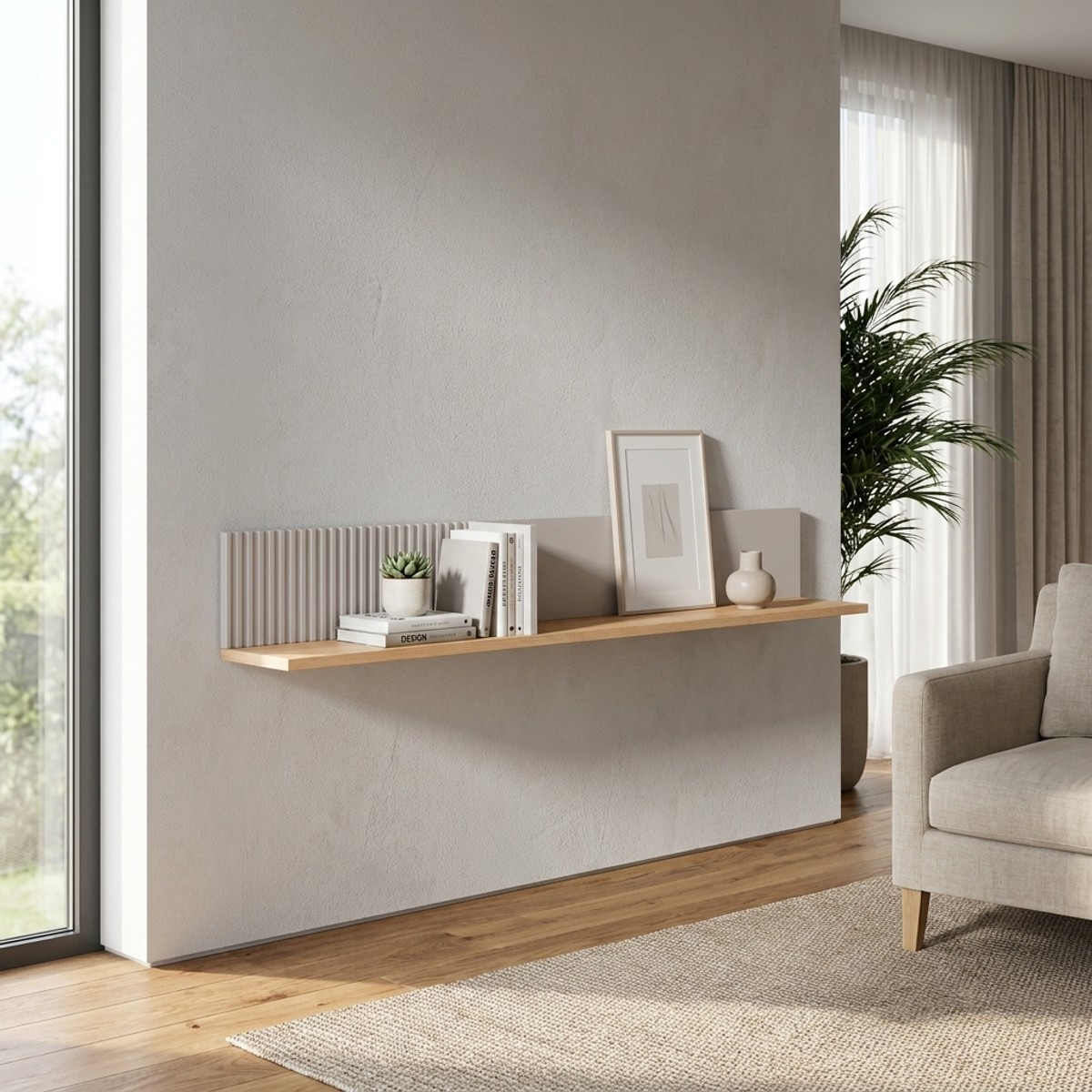 Mensola da parete moderna in legno Velton — 2