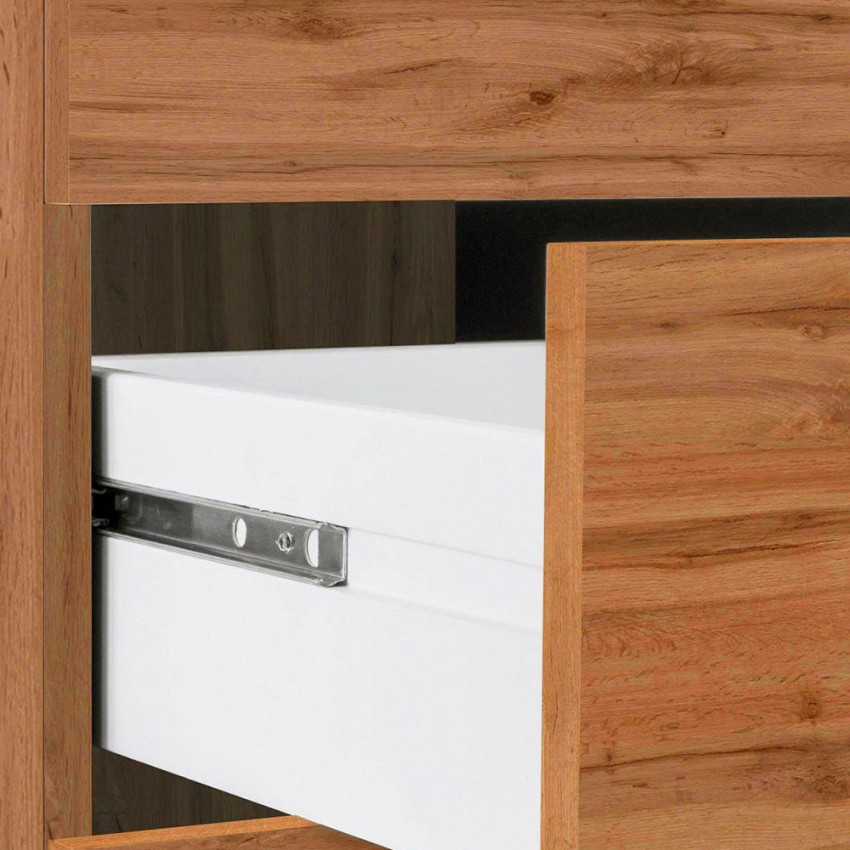 Modern Office Desk with 3 Drawers 160x60x75cm New Selina Basic — 7