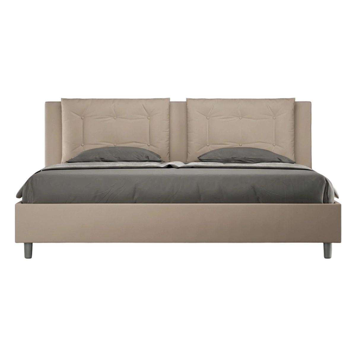 Double bed 160x200 with storage and padded cushions Annalisa M1 — 1