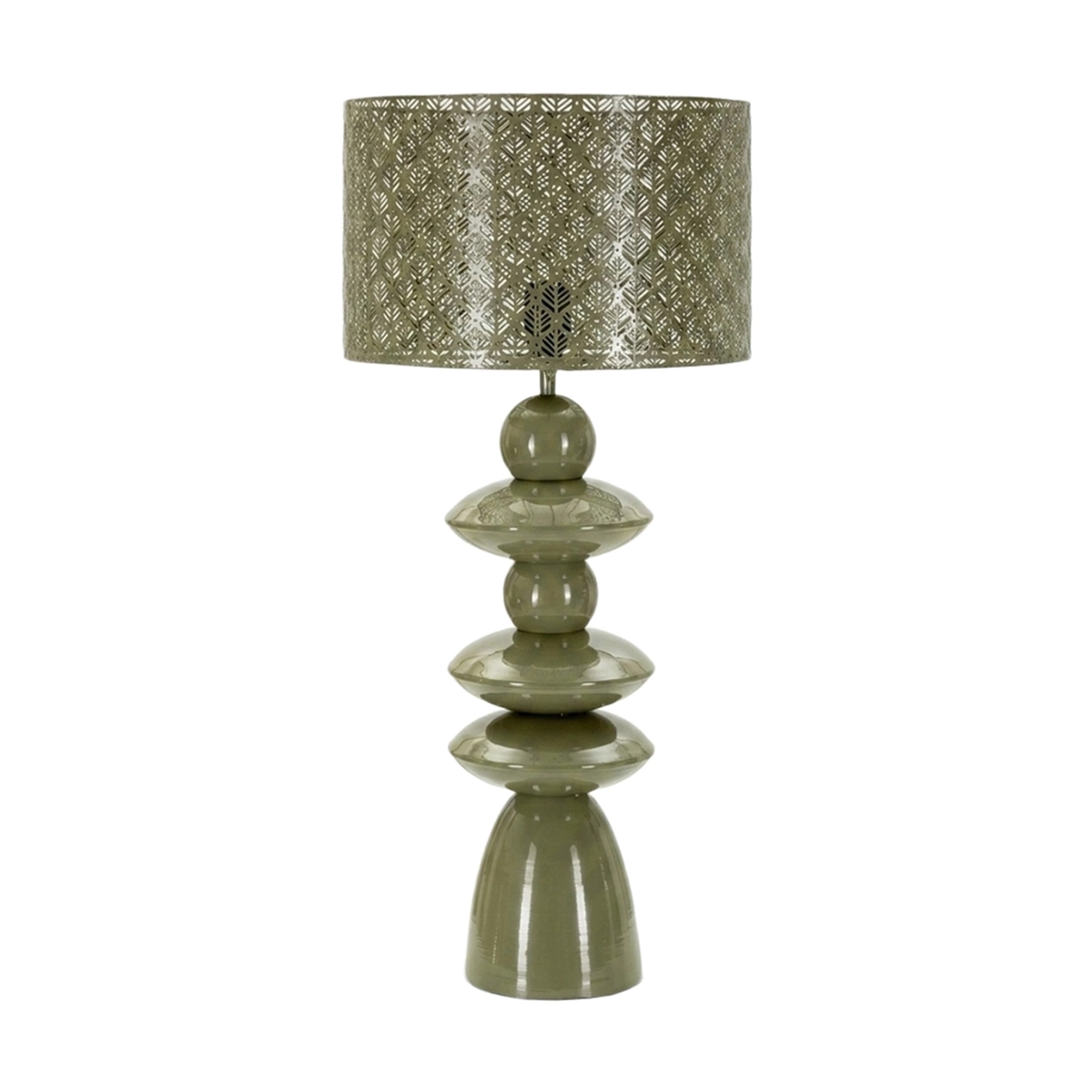 Seoul Glow Perforated Metal Table Lamp Mauro Ferretti — 1