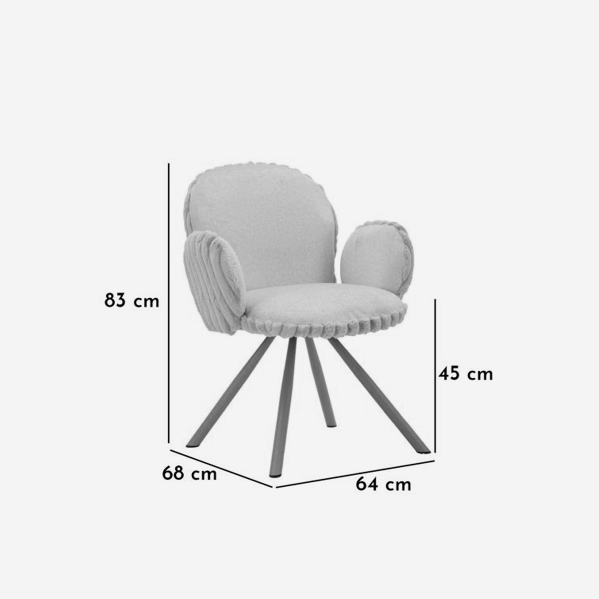 Set of 2 Stoccolma B Upholstered Dining Chairs with Armrests — 6