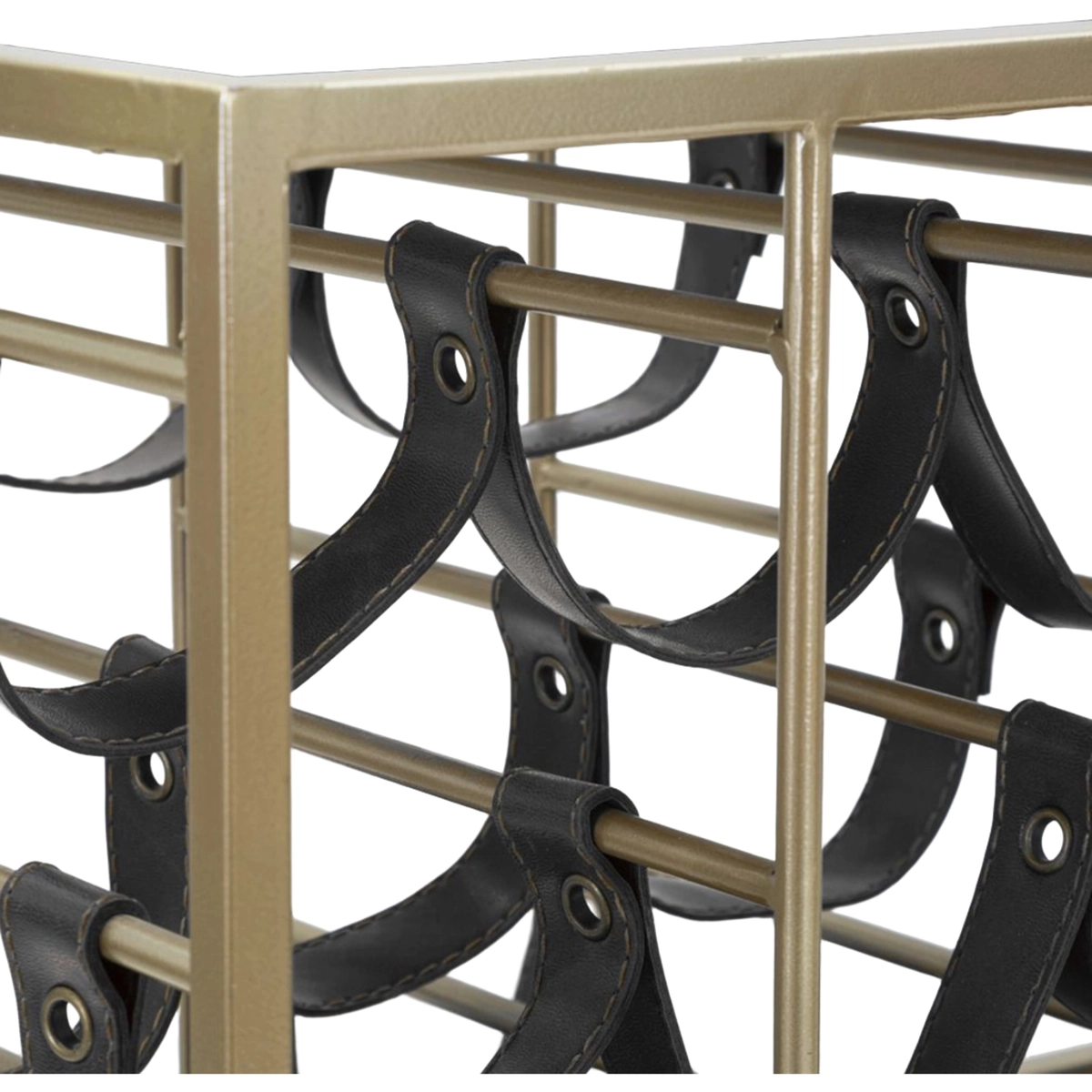 Black String Mobile Bar Serving Cart with Wheels — 7