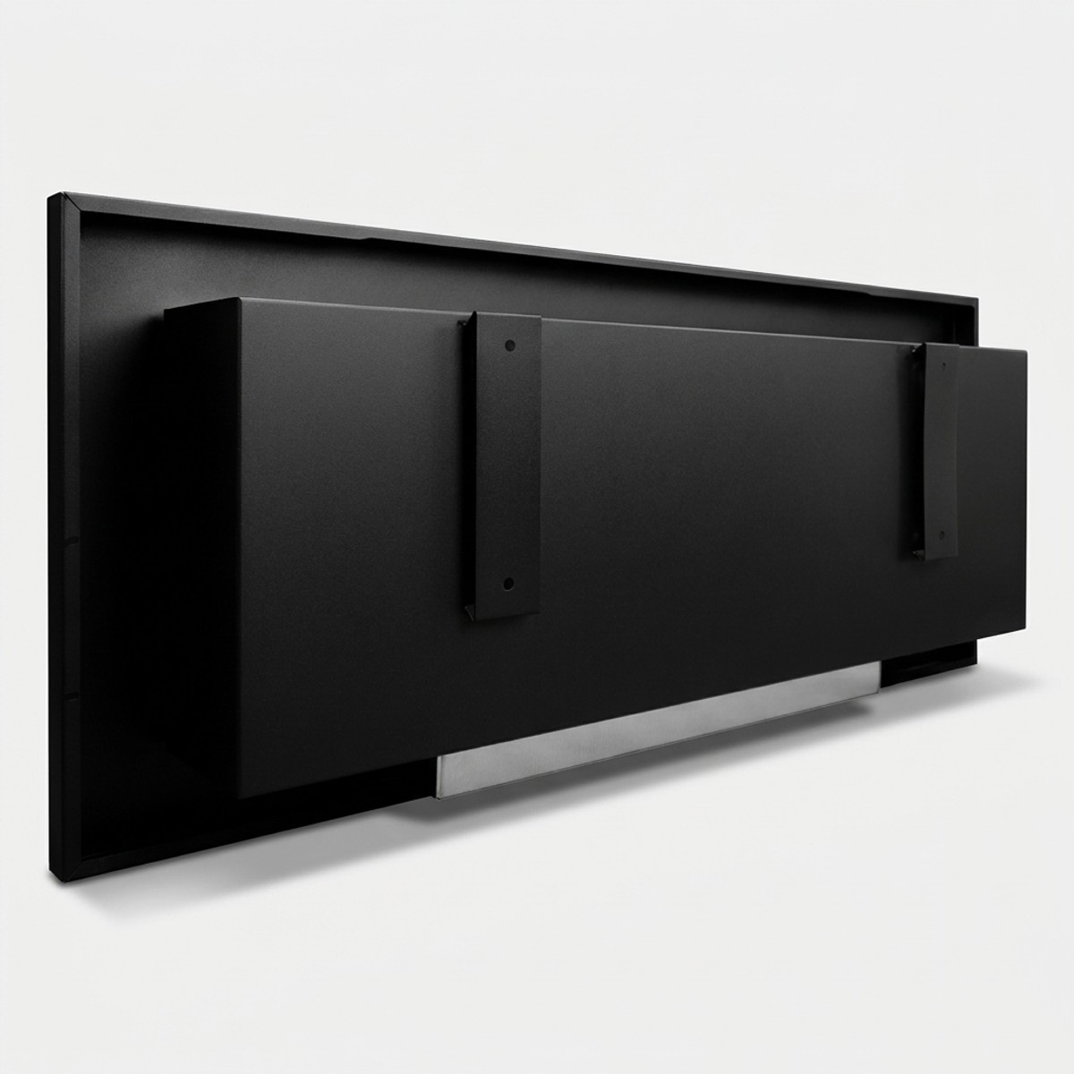 Wall-mounted and recessed stainless steel bioethanol fireplace Lucca — 4