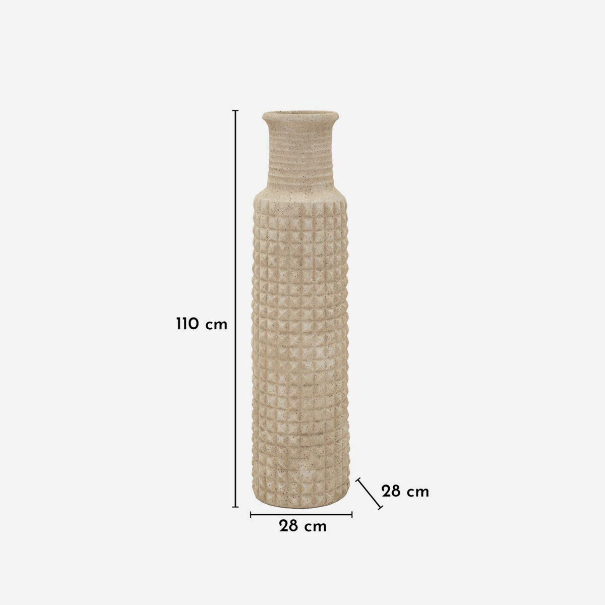 Tall Outdoor Polyresin Planter Sand 110 — 3