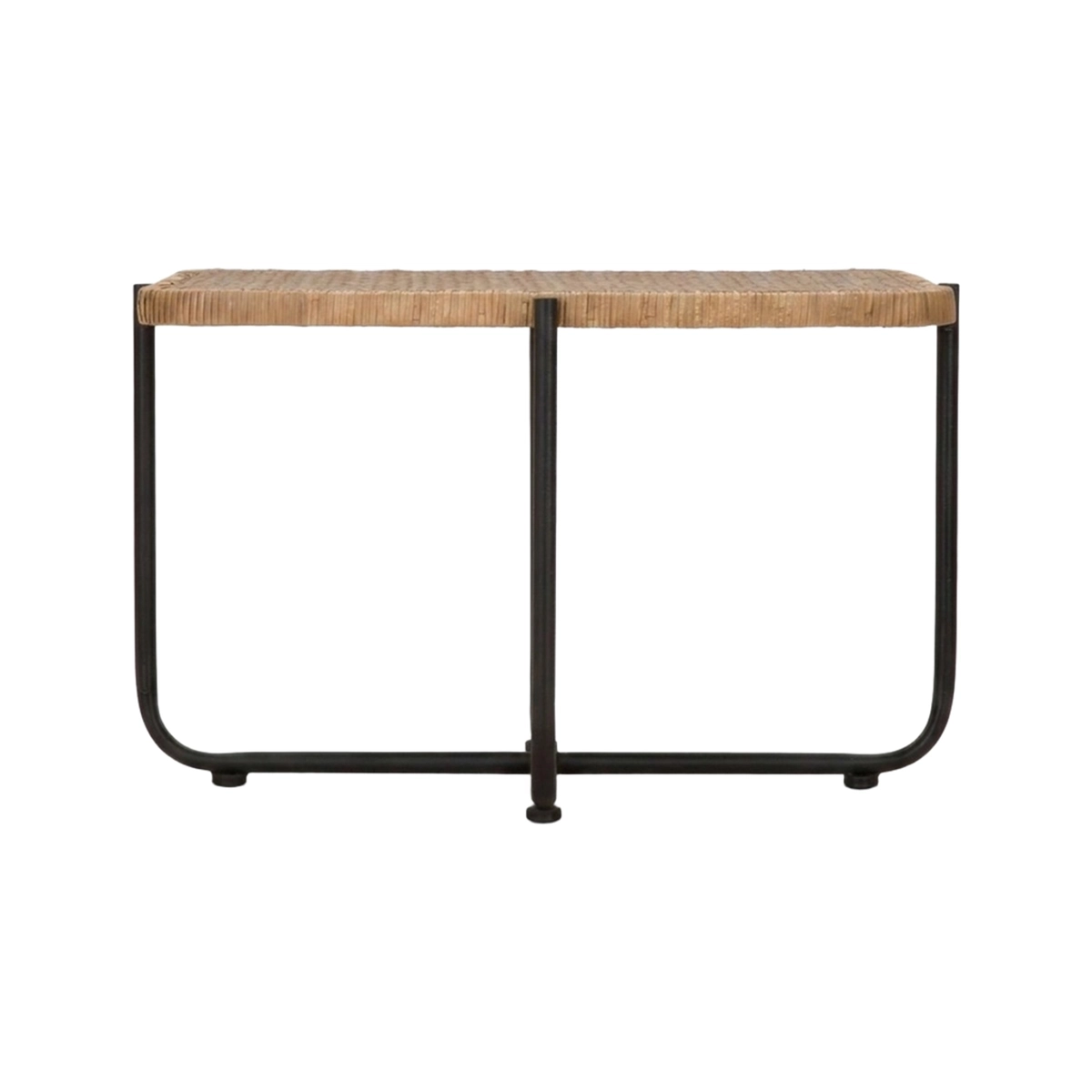 Cebu rectangular coffee table in metal and rattan — 5