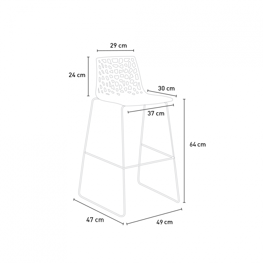 Grand Soleil Mini Spider 64cm Bar and Kitchen Stool — 5