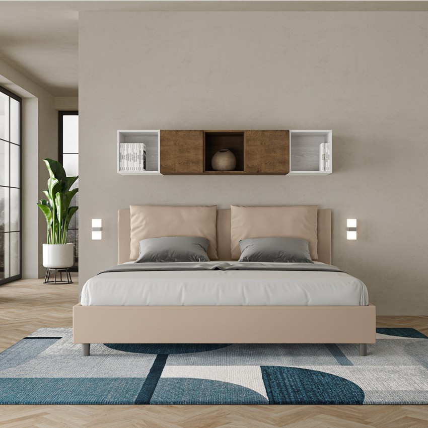 Letto Matrimoniale Rete Contenitore Design Moderno Antea 200x200 — 3