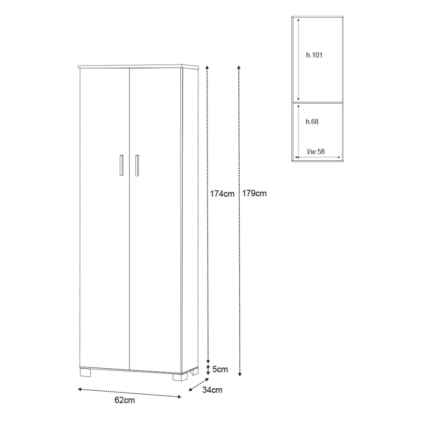 Multi-Purpose 2-Door Cabinet 4 Shelves Sarmog Argus 668k — 6