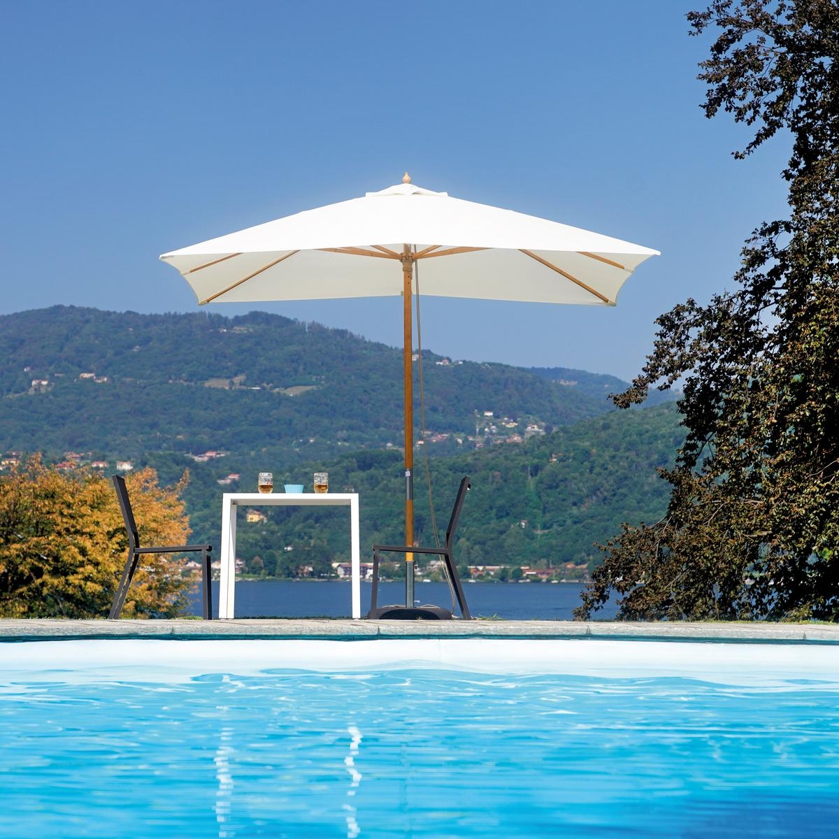 Khumat 3x3m Bamboo Centre Pole Windproof Garden Parasol — 2