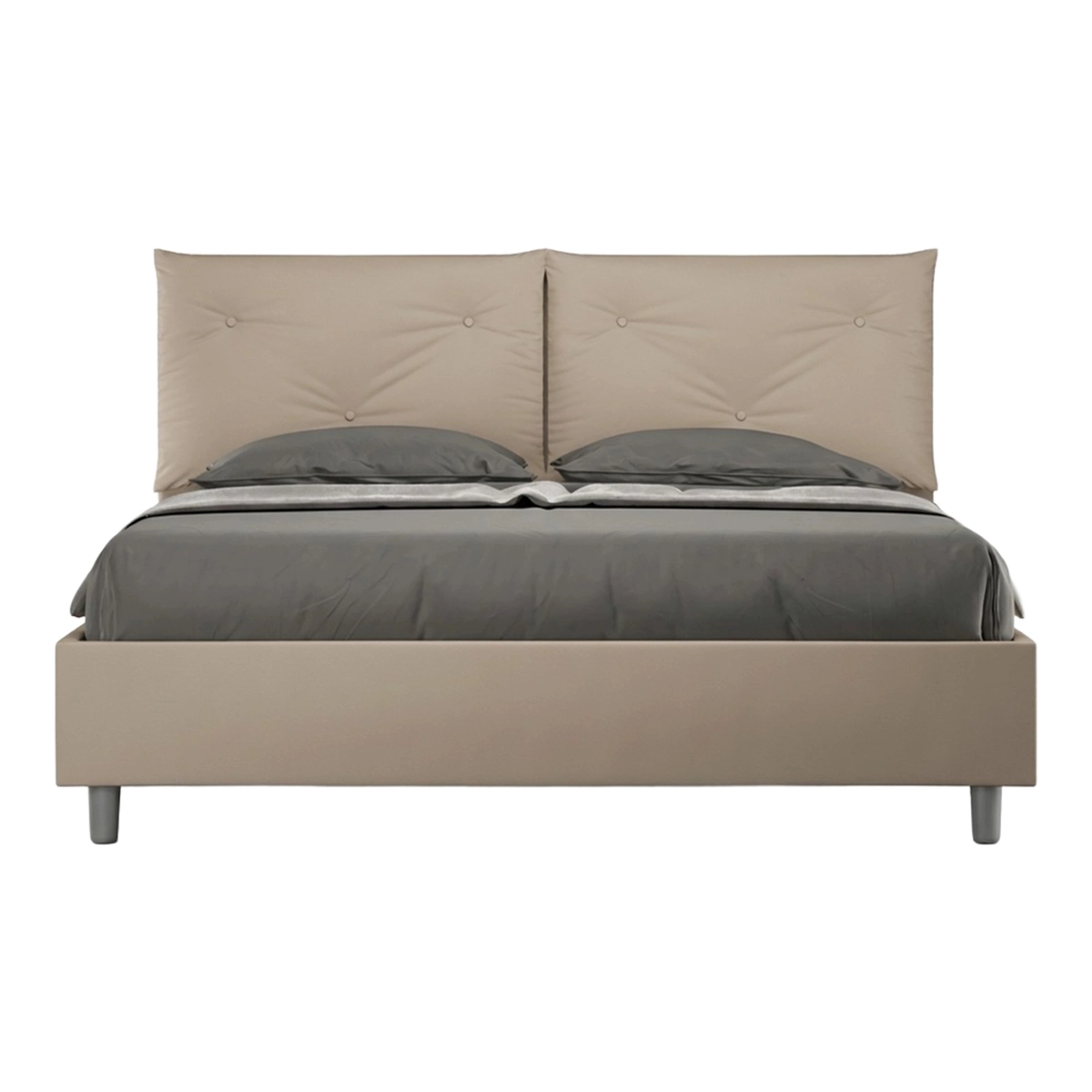 Double storage bed 160x200 with cushion headboard Appia M1 — 1
