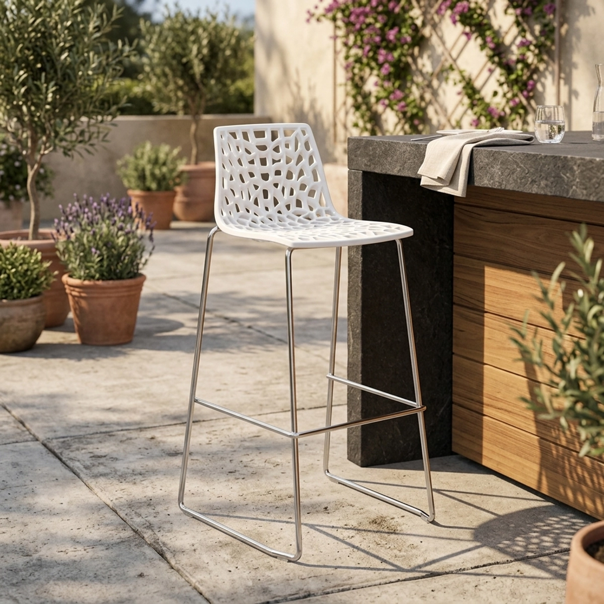 Grand Soleil bar kitchen stool 74 cm design Spider Slitta — 2