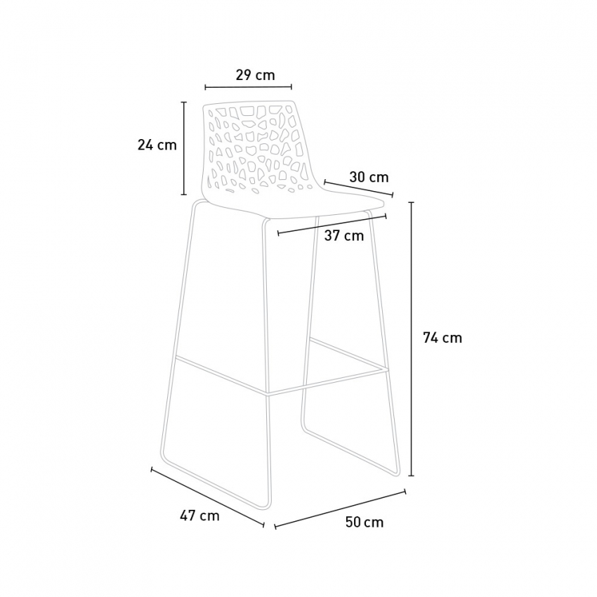 Grand Soleil bar kitchen stool 74 cm design Spider Slitta — 5