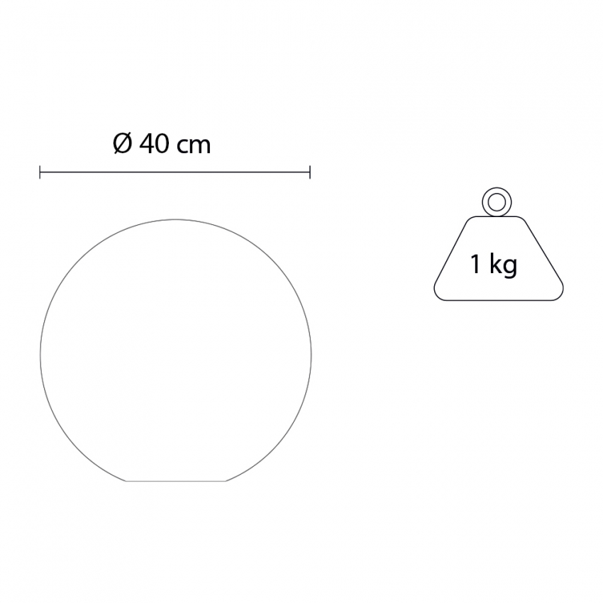Floating LED sphere lamp for indoor and outdoor 40cm Arkema Design SF400 — 7