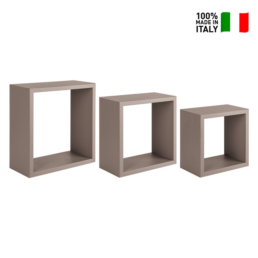 Set of 3 Modern Wall Cube Shelves Incubo — 3