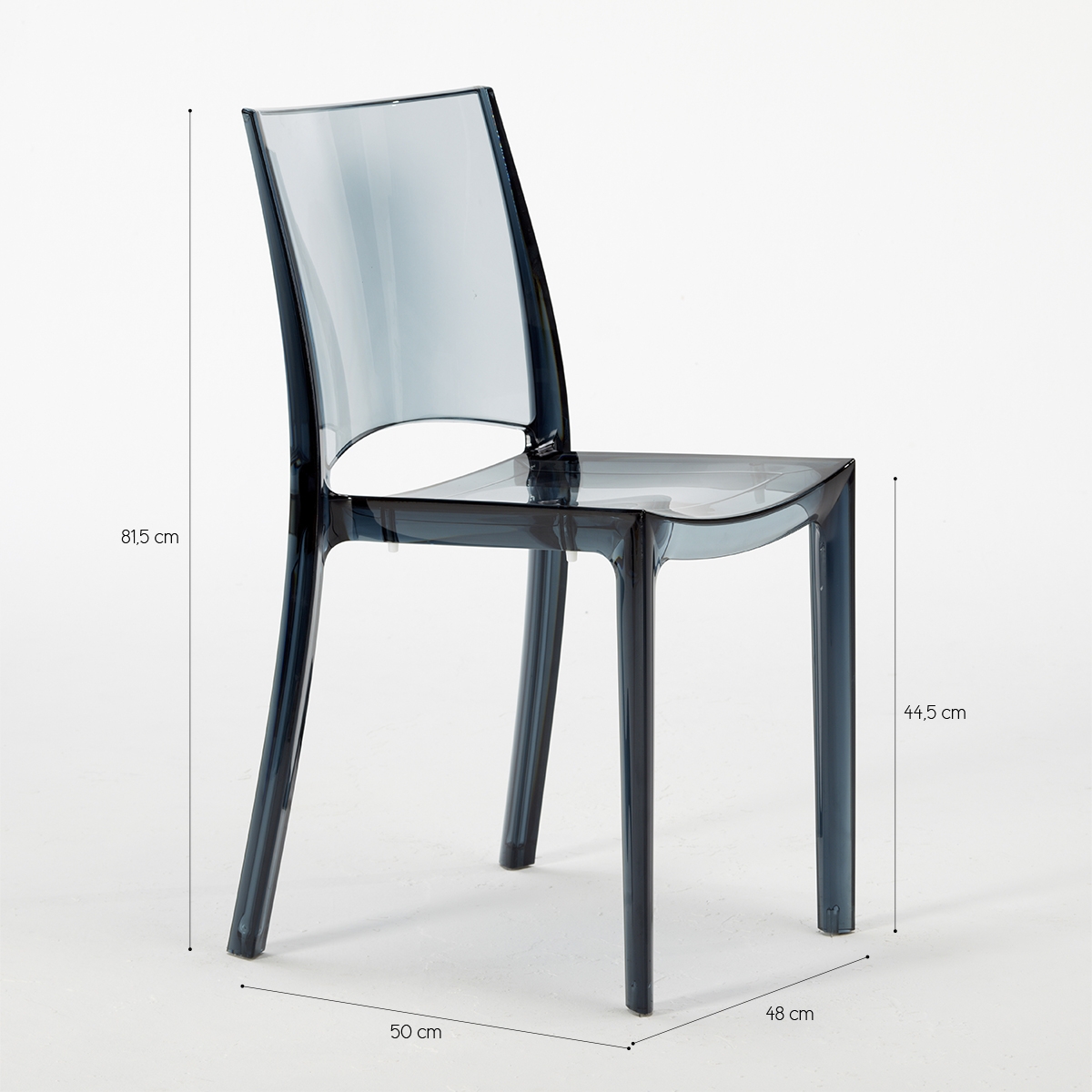 Transparent Stackable Chair for Kitchen Bar Grand Soleil B-Side — 4