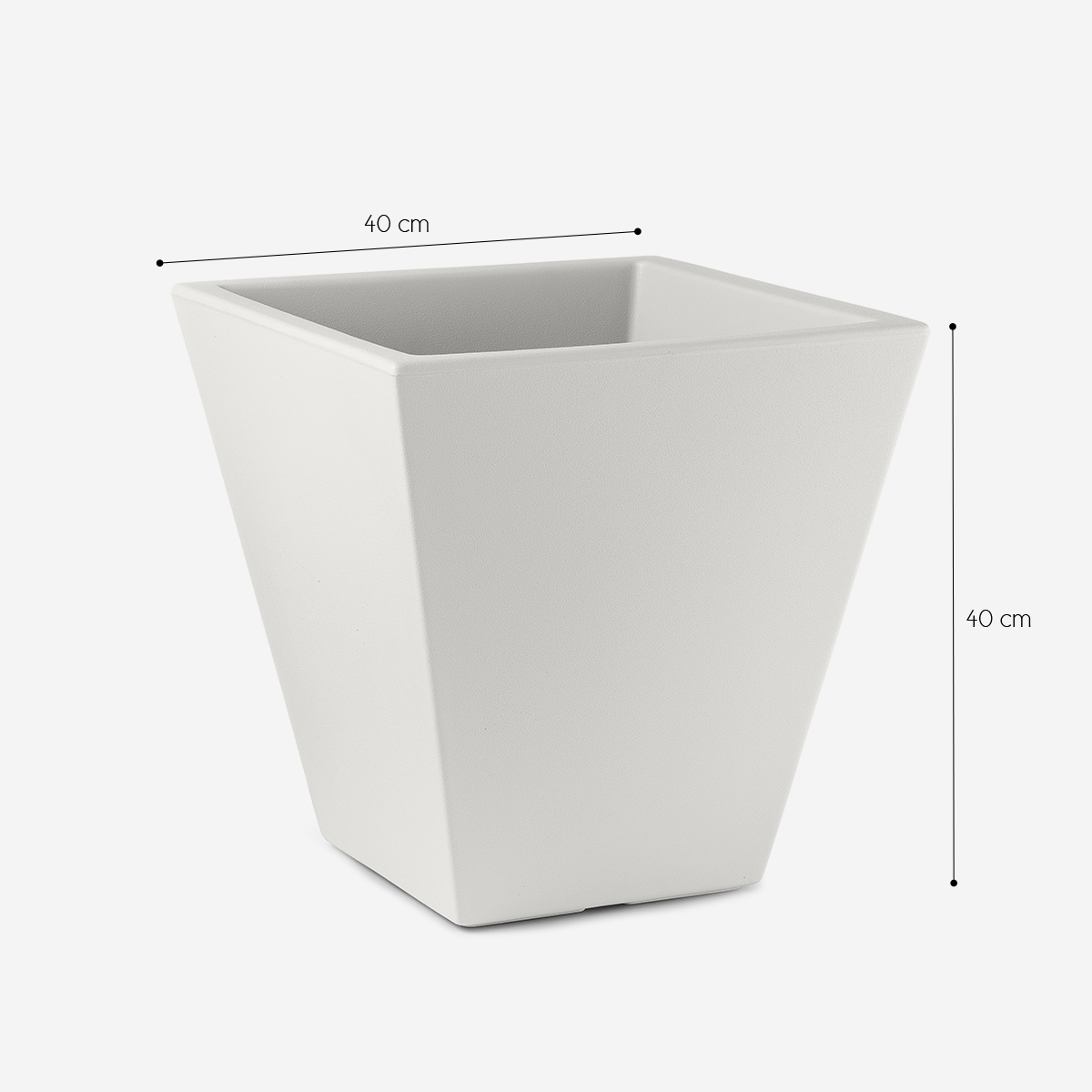 Loto 40cm Modern Outdoor Polyethylene Planter — 3