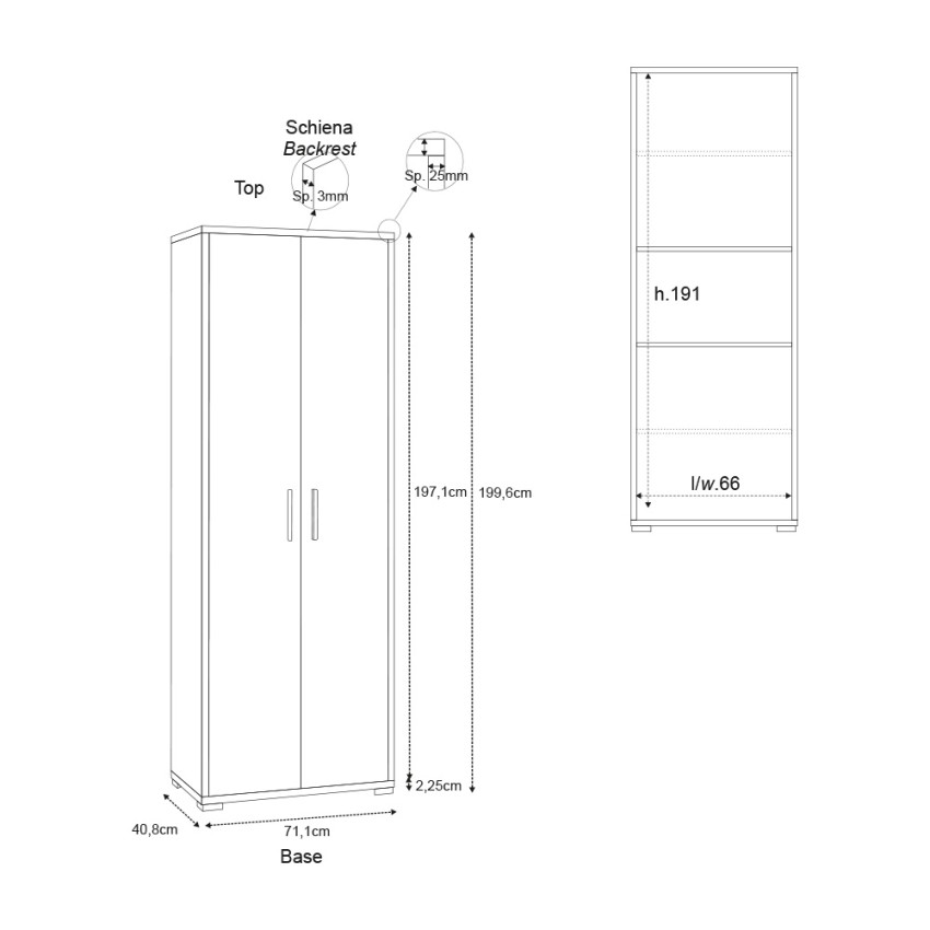 Modern 2-Door Multipurpose Storage Cabinet Sarmog Alès Db374k — 5