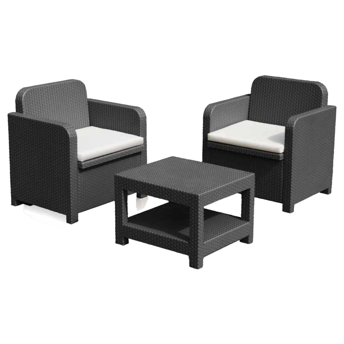 Grand Soleil Giglio 2-Seater Polyrattan Outdoor Garden Furniture Set — 1