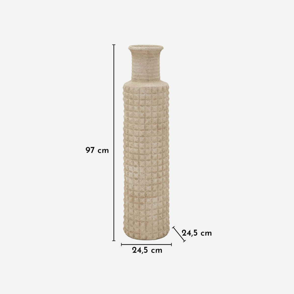 Tall Outdoor Planter in Polyresin Sand 97 Stone Effect — 6