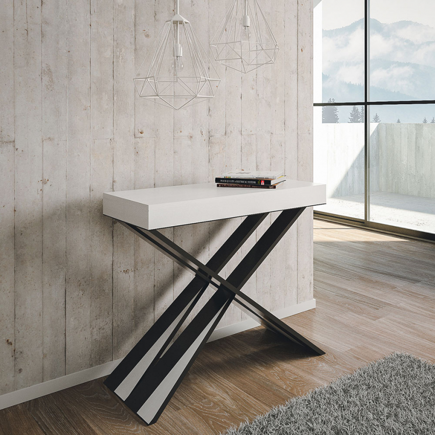 Modern extendable console table ash white 90x40-300cm Diago Itamoby — 3
