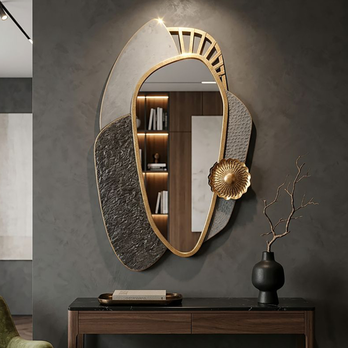 Art Designer Metal Wall Mirror Mauro Ferretti — 2