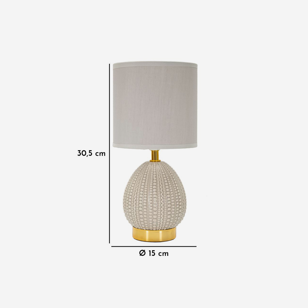 Flavi Ceramic and Fabric Bedside Table Lamp — 5