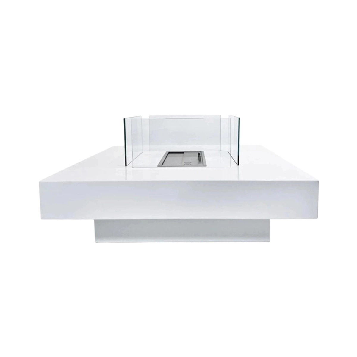 Square Freestanding Bioethanol Fireplace 70x70 cm Indoor Outdoor — 5