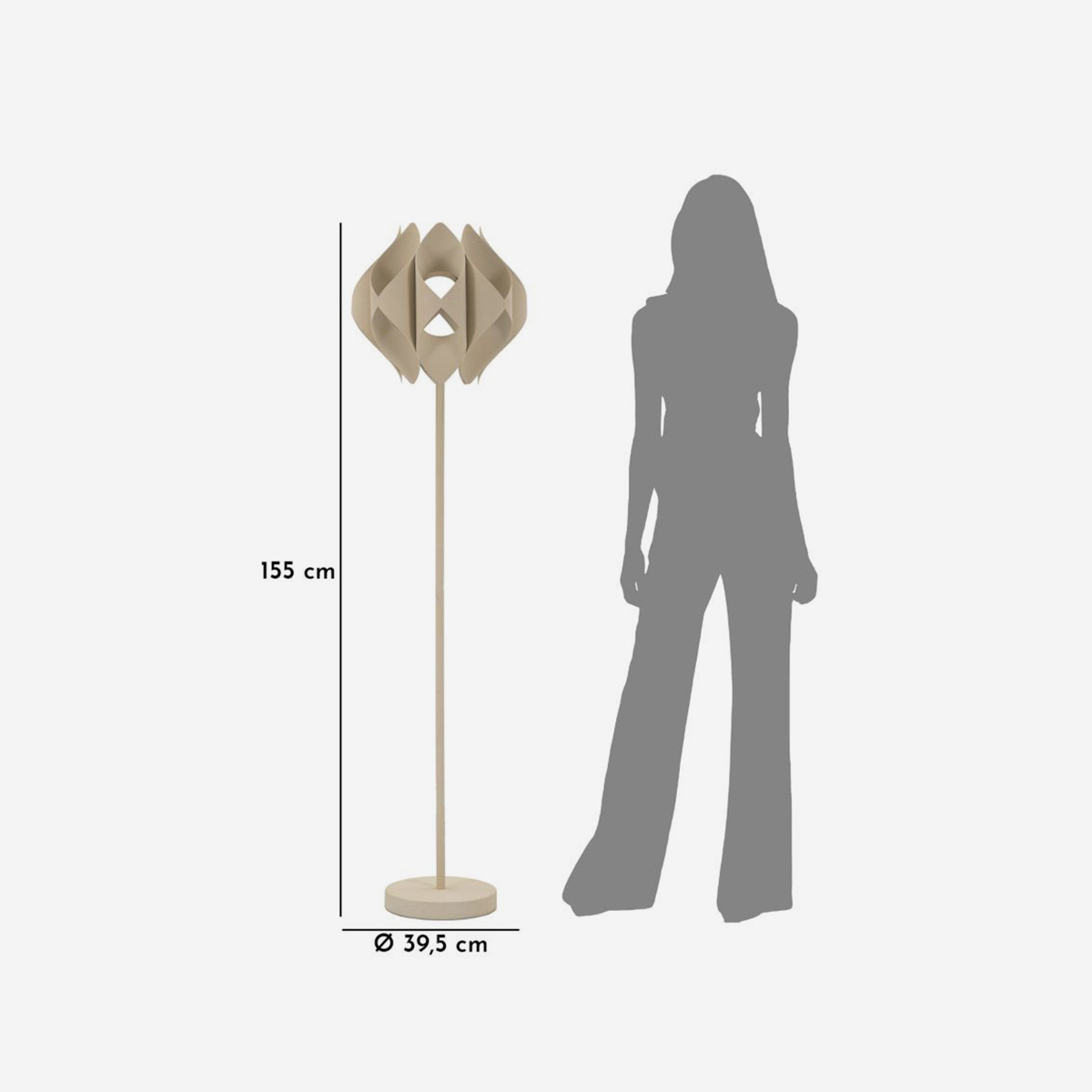 Space Modern Sculptural Floor Lamp in Metallo — 3
