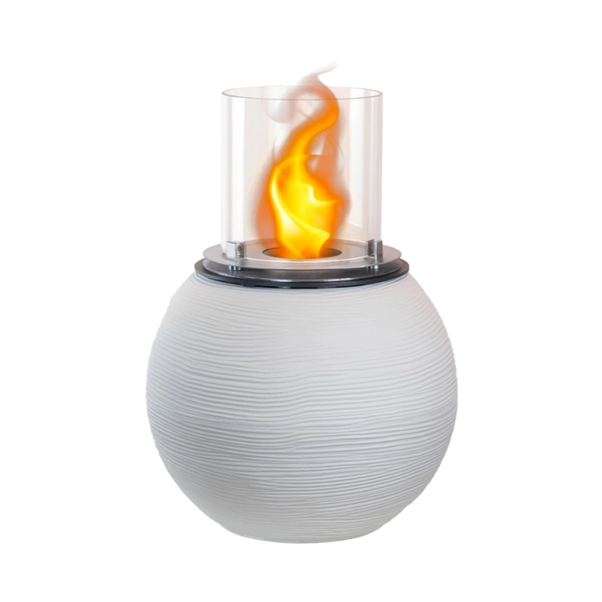 Freestanding Bioethanol Fireplace in Recyclable Resin Ø 40 x 54 cm — 3