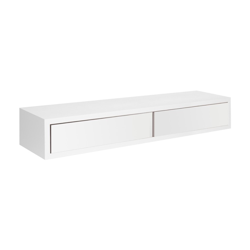 Modern Wall Shelf with 2 Drawers for Living Room Domino Maxi — 4