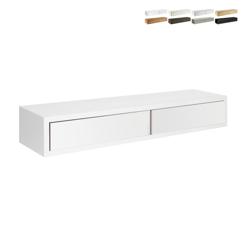 Modern Wall Shelf with 2 Drawers for Living Room Domino Maxi — 1