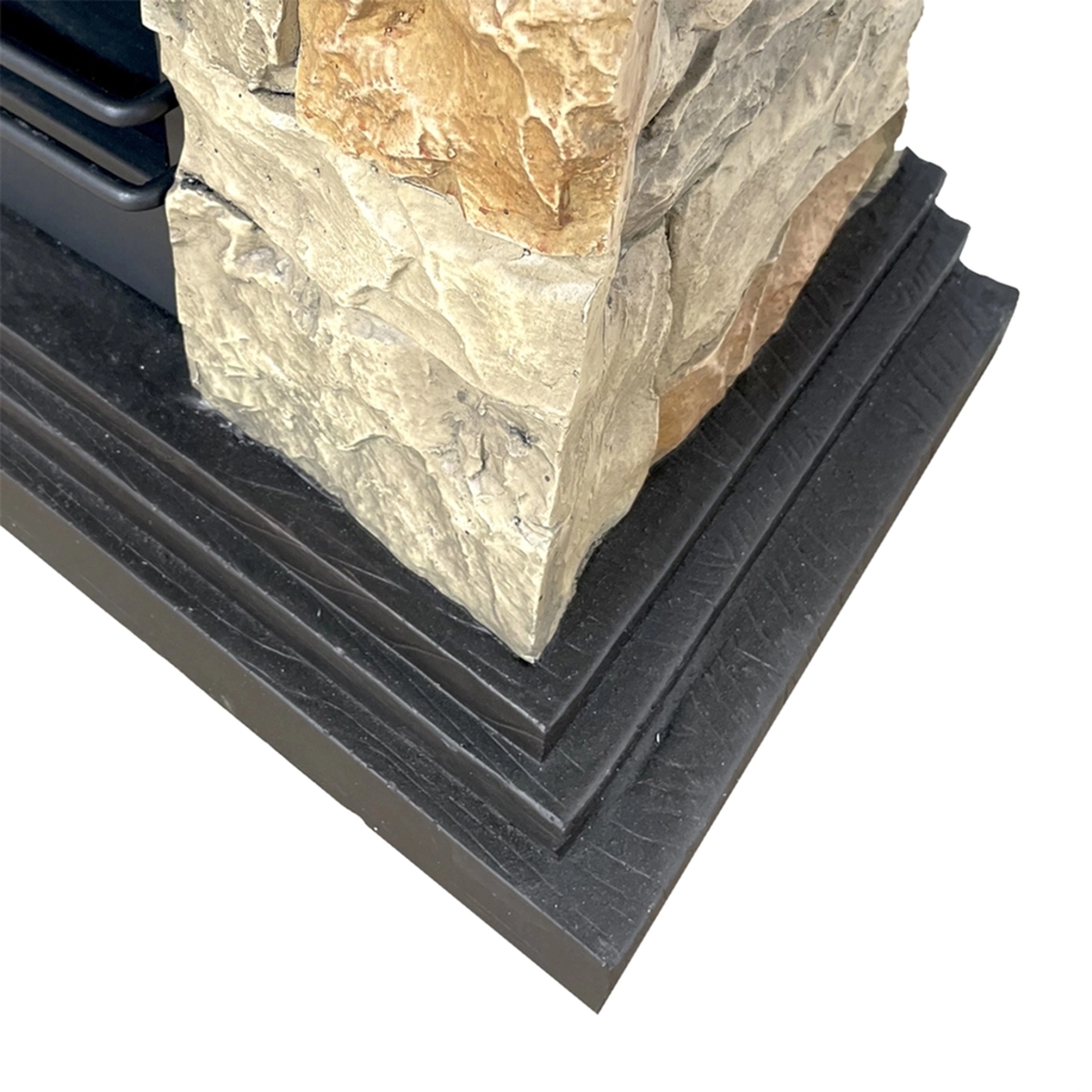 Divina Fire Belluno Freestanding Bioethanol Fireplace Faux Stone — 8